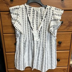 Black and White Hayden Blouse